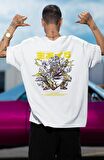 Oversize One Piece Luffy Nika Gear Five Ex2 Sırt Baskılı T-shirt, Unisex Anime Baskılı Tişört