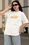 Oversize One Piece Fire Fist Ace Sırt Baskılı T-shirt, Unisex Anime Baskılı Tişört