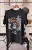 Unisex Minyatür Ice Cube Baskılı T-shirt, Oversize Rapçiler Serisi Tişört
