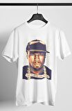 Unisex 50 Cent Baskılı T-shirt, Oversize Fifty Cent Rapçiler Serisi Tişört