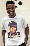 Unisex 50 Cent Baskılı T-shirt, Oversize Fifty Cent Rapçiler Serisi Tişört