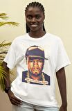 Unisex 50 Cent Baskılı T-shirt, Oversize Fifty Cent Rapçiler Serisi Tişört