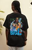 Oversize Rapper Big- L Sırt Baskılı T-shirt, Unisex Rap Music Baskılı Tişört