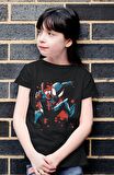 Örümcek Adam EX1 Baskılı Çocuk Tişört, Unisex Spiderman Baskılı Bebek T-Shirt