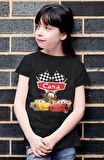 Arabalar Baskılı Unisex Çocuk Tişört, Şimşek Mcqueen Baskılı Bebek T-Shirt