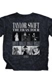 Unisex Taylor Swift Eras Tour Sırt Baskılı Yıkamalı Tişört,Oversize Swift Baskılı Eskitme T-Shirt