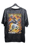 Oversize One Piece Sabo V2 Sırt Baskılı Yıkamalı T-Shirt, Unisex Anime Baskılı Retro Tişört