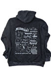 Unisex Midnights Sırt Baskılı Kapüşonlu Yıkamalı Sweatshirt, Oversize Taylor Swift Vintage Hoodie