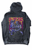 Unisex Blink-182 Sırt Baskılı Kapüşonlu Yıkamalı Sweatshirt,Oversize Rock Band Baskı Retro Hoodie