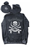 Unisex Motörhead Sırt Baskılı Kapüşonlu Yıkamalı Sweatshirt, Oversize Rock Band Baskılı Hoodie