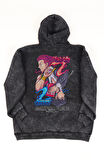 Unisex Hunter X Hunter Hisoka Sırt Baskılı Kapüşonlu Yıkamalı Sweatshirt, Oversize Anime Hoodie