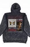 Unisex Paramore Sırt Baskılı Kapüşonlu Yıkamalı Sweatshirt, Oversize Rock Band Temalı Retro Hoodie