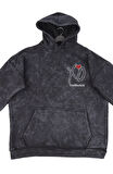 Unisex The Weeknd Sırt Baskılı Kapüşonlu Yıkamalı Sweatshirt,Oversize Şarkıcı Temalı Vintage Hoodie