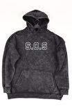 Unisex Sza Sos Albüm Sırt Baskılı Kapüşonlu Yıkamalı Sweatshirt, Oversize Şarkıcı Temalı  Hoodie