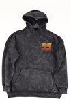 Unisex Arabalar Sırt Baskılı Kapüşonlu Yıkamalı Sweatshirt, Oversize 95 Yazılı Retro Hoodie