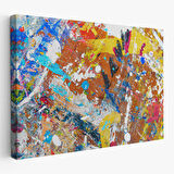 Soyut Yağlıboya Görünüm Dekoratif Kanvas Duvar Tablosu-3477