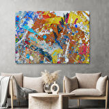 Soyut Yağlıboya Görünüm Dekoratif Kanvas Duvar Tablosu-3477