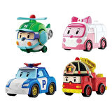 Nessiworld POLI MRT-760 Robocar Poli Mini Kasabanın Kurtarma Araçları 4lü Set