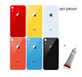 iPhone XR Arka Batarya Pil Kapağı MERCAN (B7000 15 ML Yapıştırıcı)