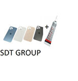 iPhone 12 PRO Arka Batarya Pil Kapağı PASİFİK MAVİSİ (B7000 15 ML Yapıştırıcı)