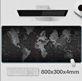 ALLY Dünya Desenli RGB Led Işıklı Oyuncu Mouse Pad 300*800*4MM