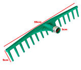Metal Bilezikli Plastik Büyük Tırmık 59 cm 15 Diş (Sapsız)