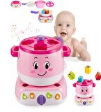Sıla BEBEK ile Pilli Işıklı ve Sesli 8 Parça Sevimli Mutfak SETİ- Pembe