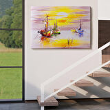 Venedik İtalya Yağlıboya Görünüm Dekoratif Kanvas Duvar Tablosu-3487