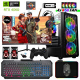 Xaser Delux X49 Ryzen 5 8400F 16GB DDR5 Ram 512GB M.2 NVMe SSD 8GB RTX4060 23.8" 180Hz Masaüstü Oyuncu Bilgisayarı