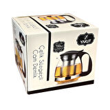 Yakut Çelik Süzgeçli Demlik 700 ml + Lipton Ihlamur-Adaçayı-Yeşil Çay 20 li Set