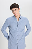 Slim Fit Dar Kesim Klasik Yaka Flanel Gömlek