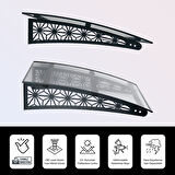 SundurmaX Pratik Metal Sundurma (150X100) Lotus Serisi Kapı ve Pencere Üstü Sundurma Koruma Gölgelik Kar Yağmur Kanopi (Antrasit - Şeffaf)