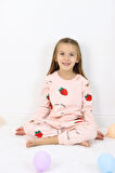 Kız Çocuk Orta Kalınlıkta Basic Baskılı Pijama Takımı