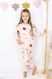 Kız Çocuk Orta Kalınlıkta Basic Baskılı Pijama Takımı