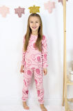Kız Çocuk Orta Kalınlıkta Basic Baskılı Pijama Takımı