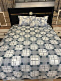 NİVEMESHOME MAVİ DESENLİ 200X230 TEK PİKE ÖRTÜSÜ ÇİFT KİŞİLİK