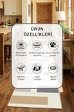 Bej Mutfak Halısı Yıkanabilir Kaymaz Leke Tutmaz Dijital Baskı