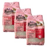 Pets Family Topaklanan Kedi Kumu Parfümsüz İnce 5 L x 3 Adet (15 kg)