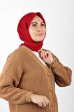 Aker Eşarp Şarap Kadın Düz Polyester Eşarp
