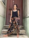 Bohem Askılı Kol Siyah Crop Bluz, Renkli Bluz, Rahat Bluz, Tarz Bluz