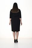 Siyah Cepli Esnek Elbise 34E-1381