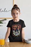 Vintage Tasarım Star Wars Baskılı Unisex Film Çocuk Tişört (1-12 YAŞ)