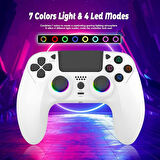 Ozmik PS4 için kablosuz kol PS4/Pro/Slim/PC ile uyumlu çift titreşimli/dokunmatik panel Android-İos 