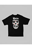 Müzik Grubu Misfits Baskılı Unisex Oversize Tişört
