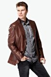 Morazzi Blazer Kahve Deri Ceket