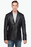 Morazzi Siyah Blazer Deri Ceket