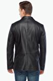 Morazzi Siyah Blazer Deri Ceket