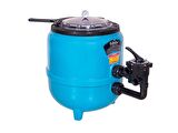 Gemaş FILTRONE LLT Plastik Havuz Kum Filtresi 1200 mm Şeffaf Geniş Kapak 64 m3/h