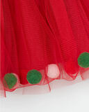 Kız Bebek Tütülü Ponponlu Yılbaşı Takımı