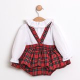 Kız Bebek Gömlekli Fırfırlı Yılbaşı Tulum Takımı CMN-3749